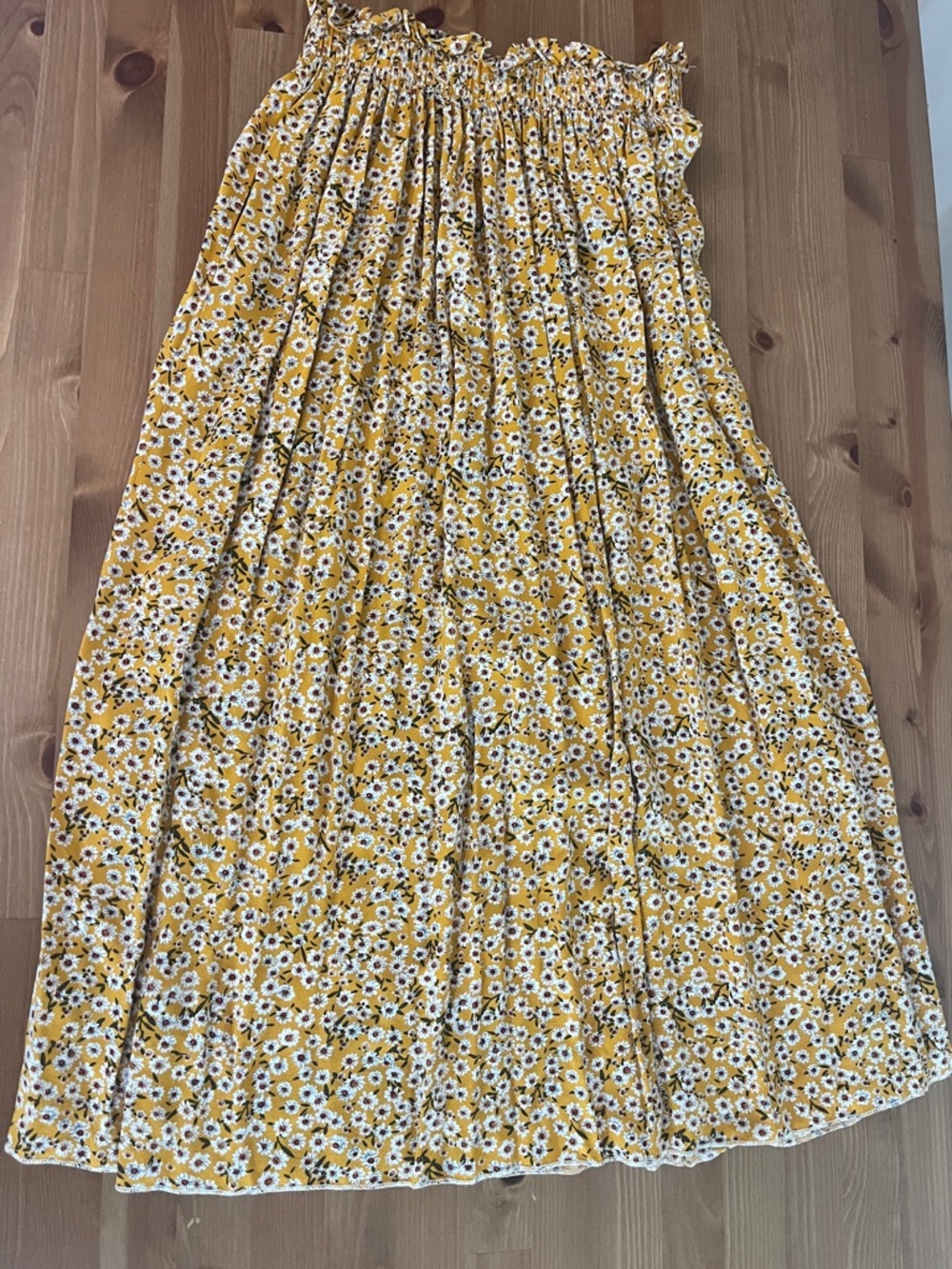 Yellow Floral Small Maxi Skirt